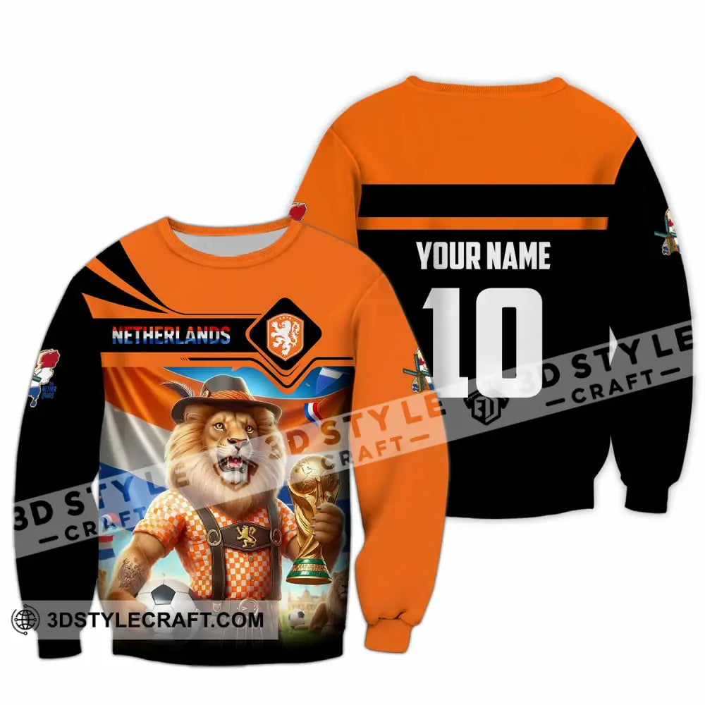 Unisex Shirt - Custom Netherlands World Cup 2026 3D Shirt Long Sleeve / S T-shirt