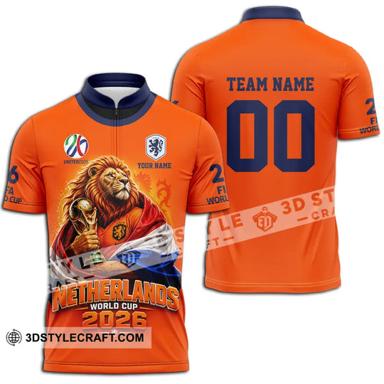 Unisex Shirt - Custom Netherlands World Cup 2026 3D Shirt style option 2