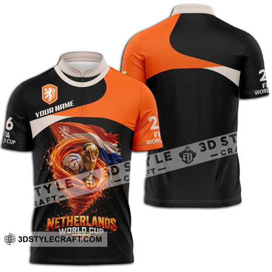 Unisex Shirt - Custom Netherlands World Cup 2026 3D Shirt style option 2
