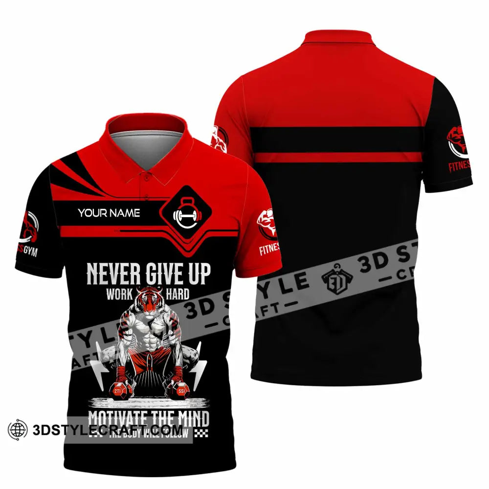 Unisex Shirt Custom Never Give Up Work Hard Shirt Polo Shirt / S T shirt