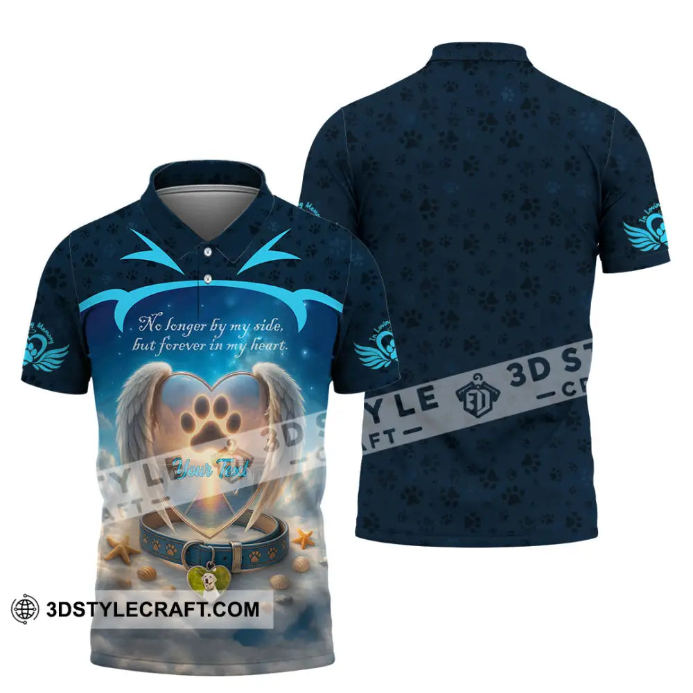 Unisex Shirt - Custom No Long By My Side But Forever In My Heart Memorial Pet Lover Shirt Polo Shirt / S T-shirt