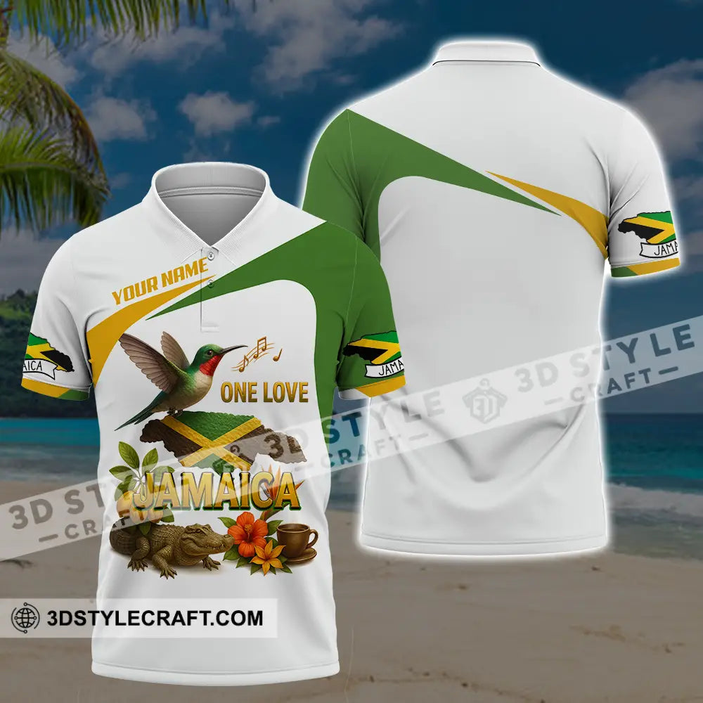 Unisex Shirt - Custom One Love Jamaica Shirt Polo Shirt / S T-shirt