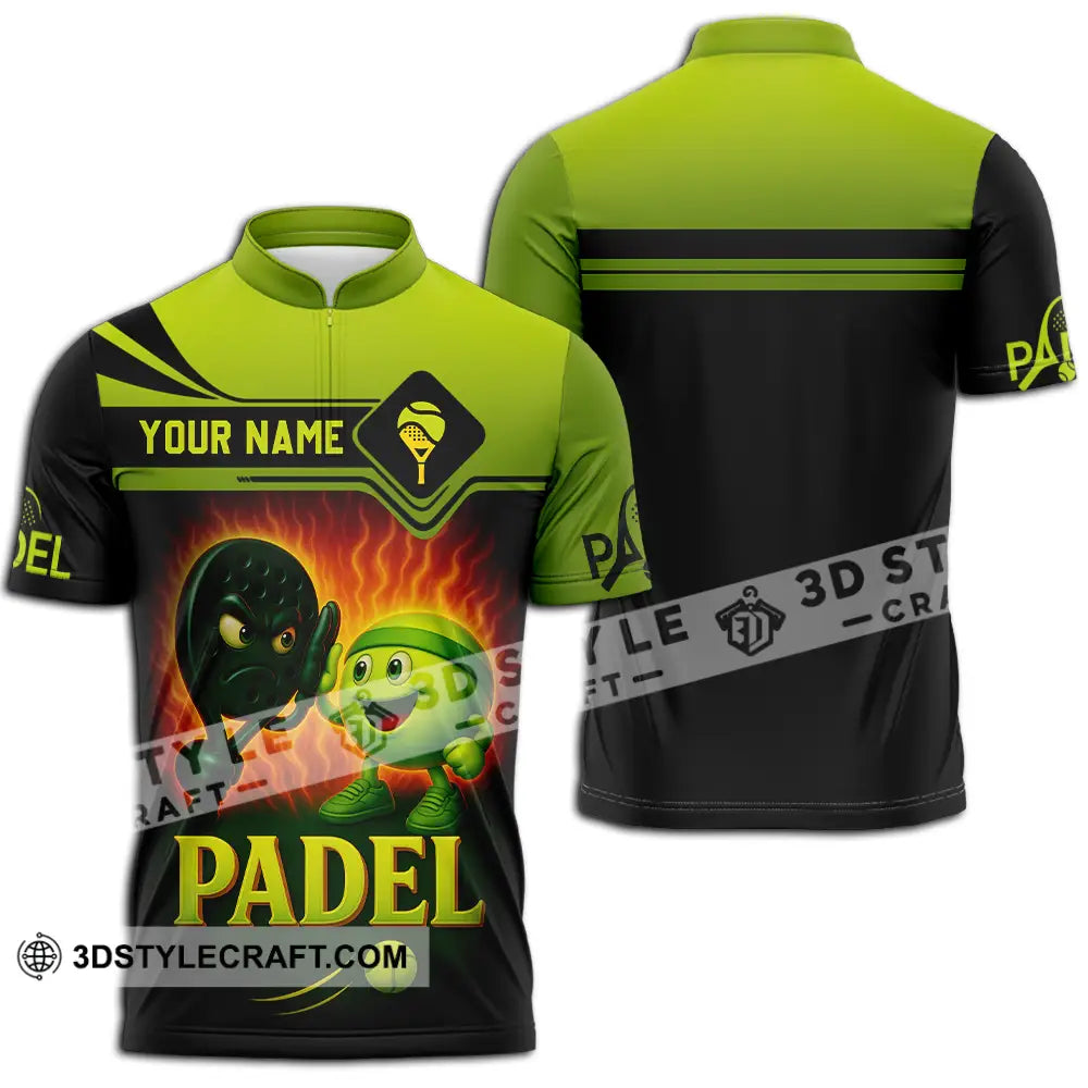 Unisex Shirt - Custom Padel Shirt Zipper Polo Shirt / S T-shirt