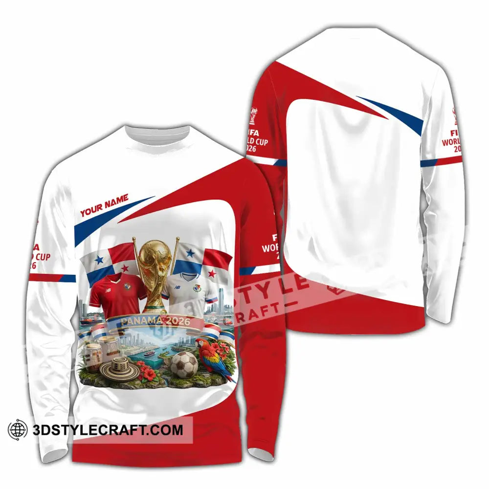 Unisex Shirt - Custom Panama World Cup 2026 3D Shirt - Long Sleeve Shirt / S - T-shirt