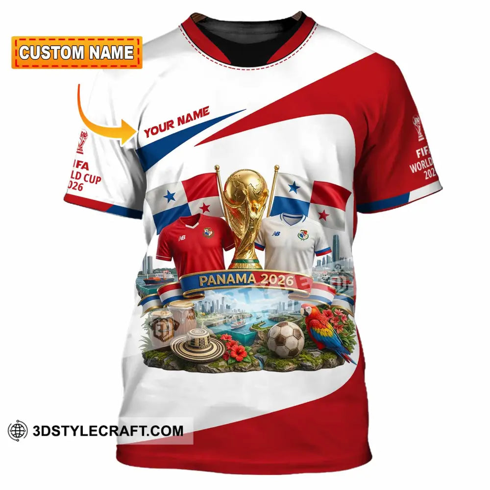 Unisex Shirt - Custom Panama World Cup 2026 3D Shirt - T-shirt