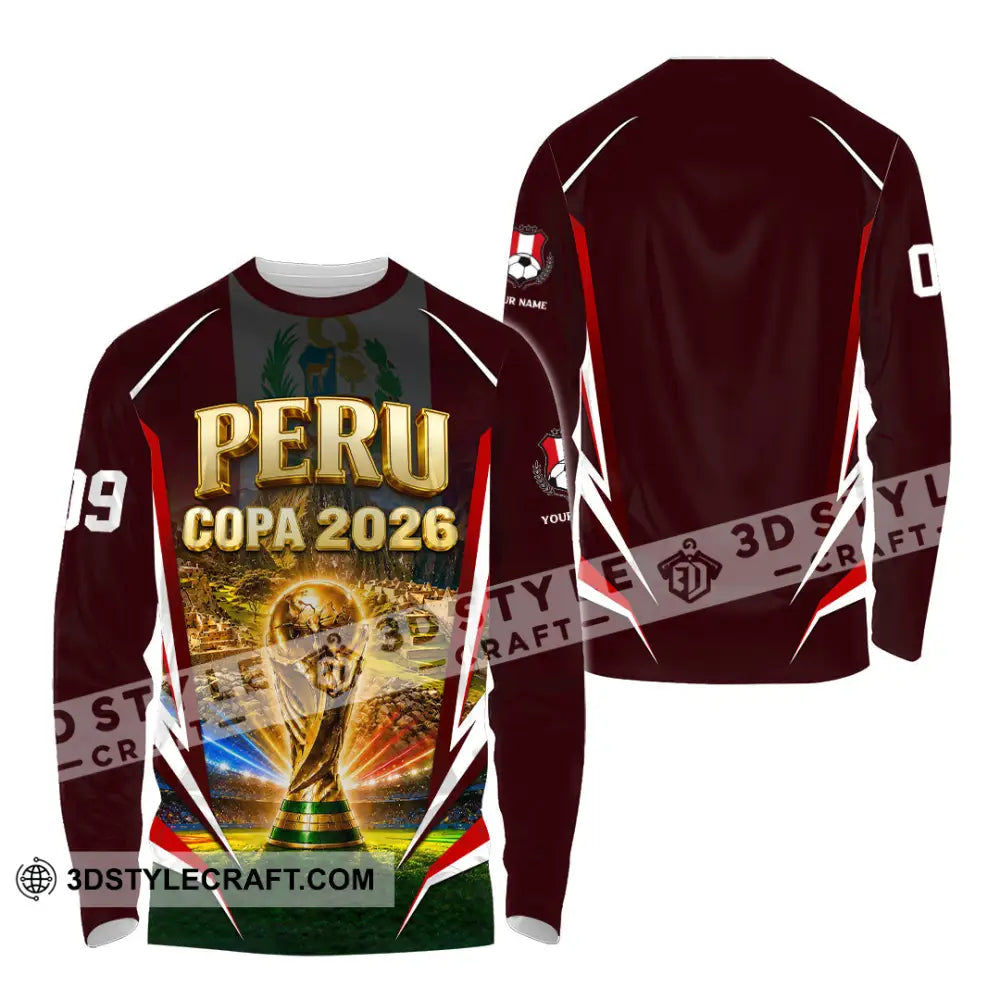 Unisex Shirt - Custom Peru Copa 2026 Shirt - Long Sleeve Shirt / S - T-shirt