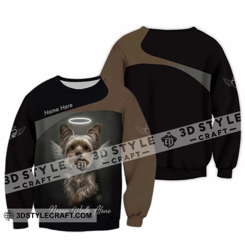 Unisex Shirt - Custom Pet Lover Never Walk Alone 3D Shirt Long Sleeve / S T-shirt