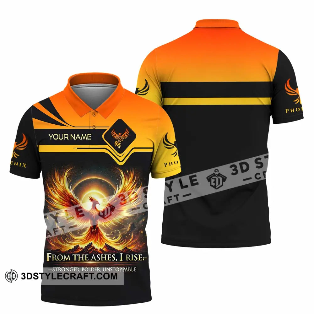 Unisex Shirt - Custom Phoenix From The Ashes I Rise Stronger Bolder Unstoppable Shirt Polo Shirt / S T-shirt