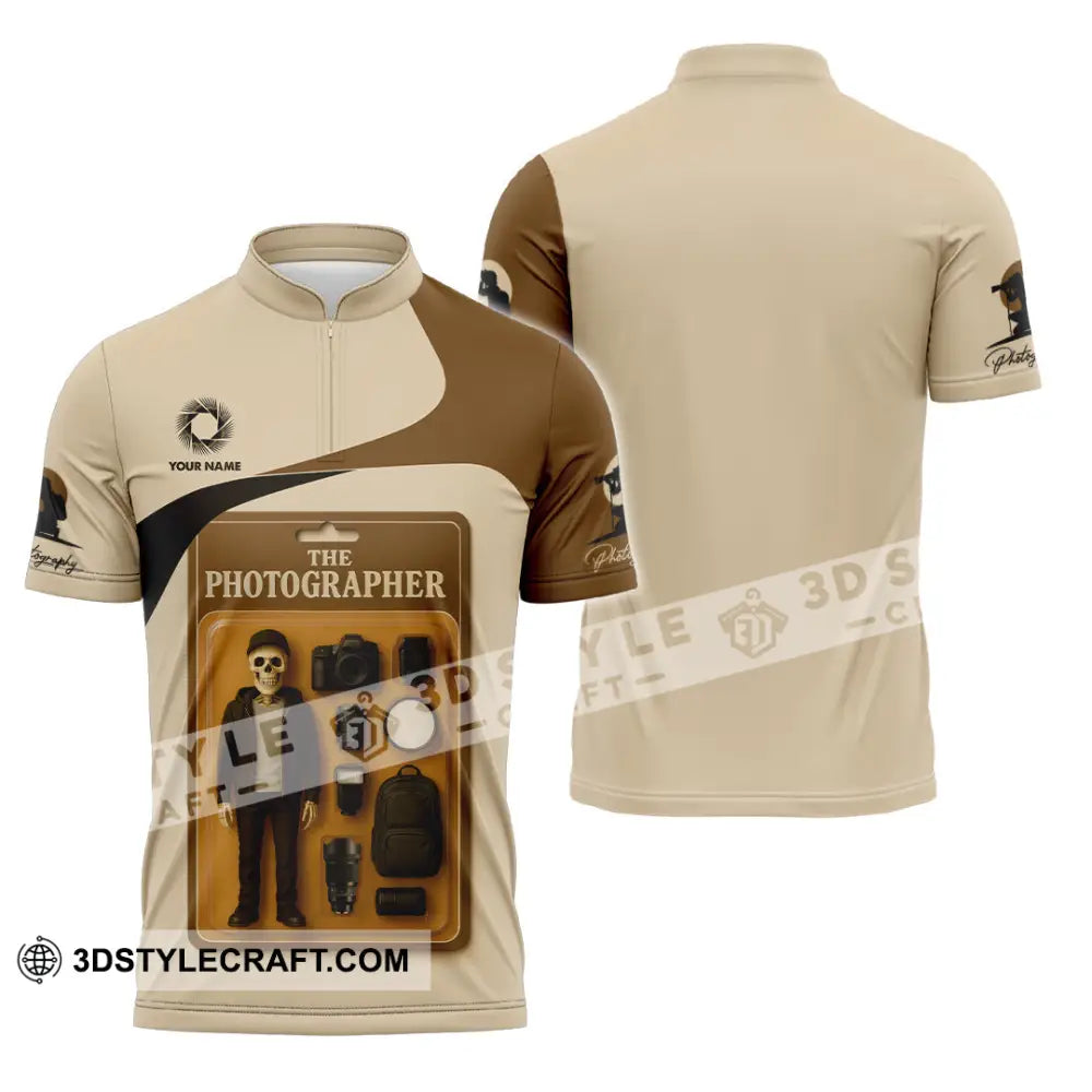 Unisex Shirt - Custom Photographer Shirt Zipper Polo Shirt / S T-shirt