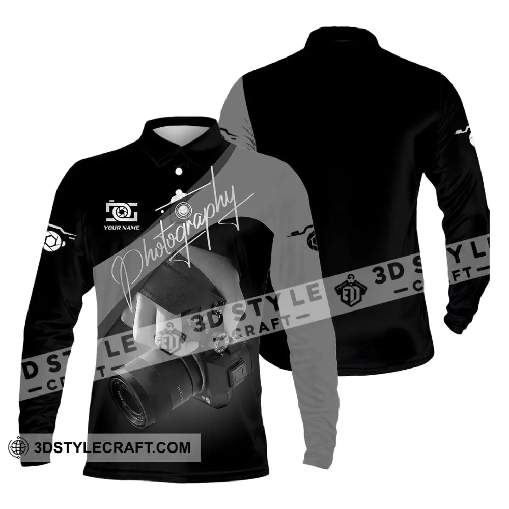 Unisex Shirt - Custom Photography 3D Shirt Long Sleeve Polo / S T-shirt