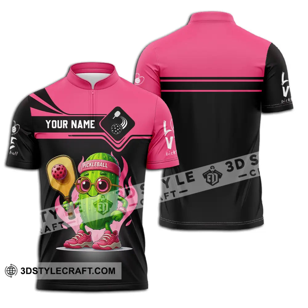 Unisex Shirt - Custom Pickleball Sport Shirt Zipper Polo Shirt / S T-shirt