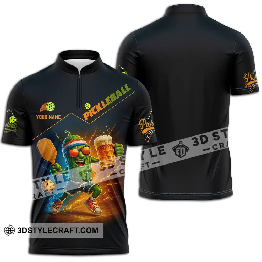 Unisex Shirt - Custom Pickleball Sport Shirt Zipper Polo Shirt / S T-shirt