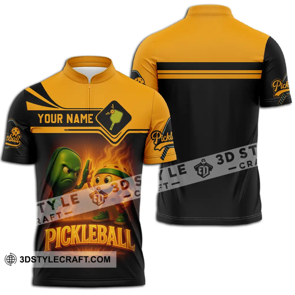 Unisex Shirt - Custom Pickleball Shirt Zipper Polo Shirt / S T-shirt
