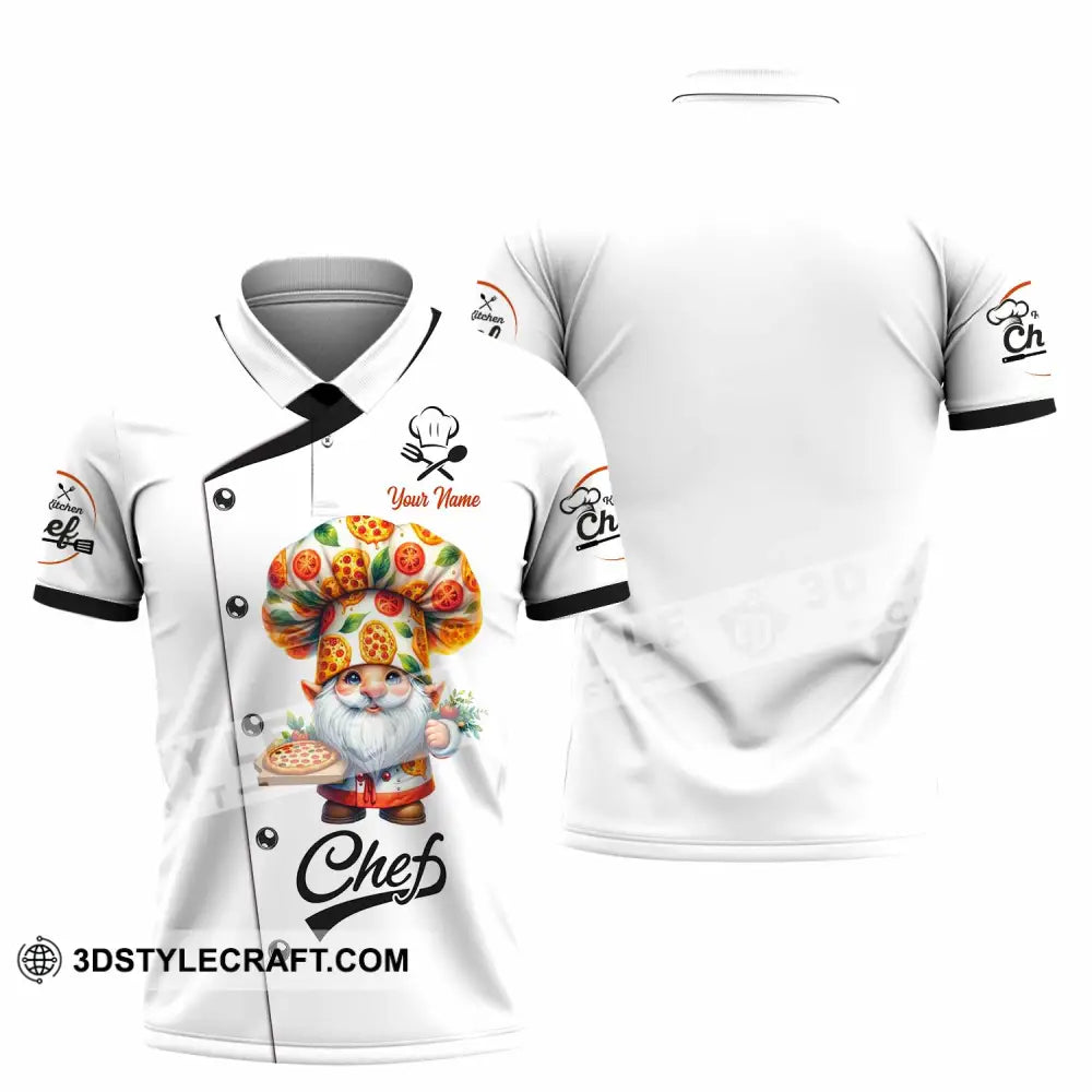 Unisex Shirt - Custom Pizza Chef Santa Shirt Polo Shirt / S T-shirt
