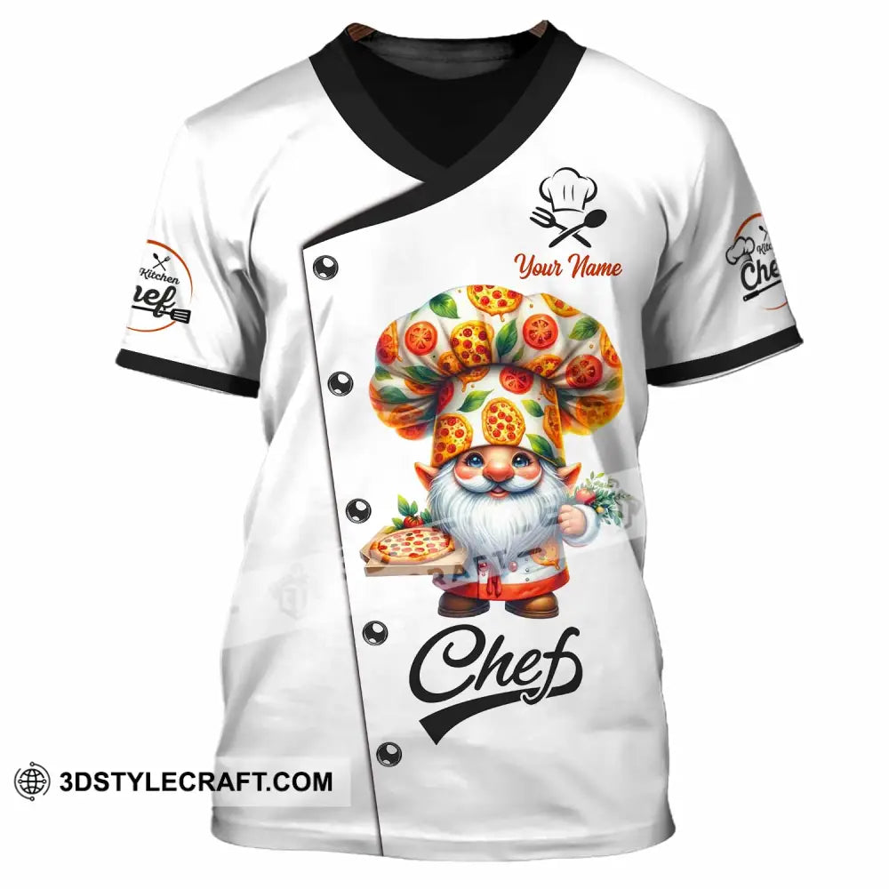 Unisex Shirt - Custom Pizza Chef Santa Shirt T-Shirt / S T-shirt