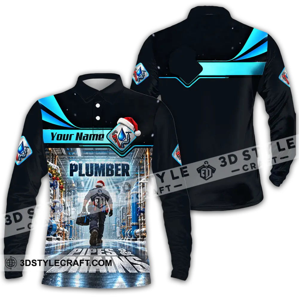 Unisex Shirt - Custom Plumber Shirt - Long Sleeve Polo / S - T-shirt