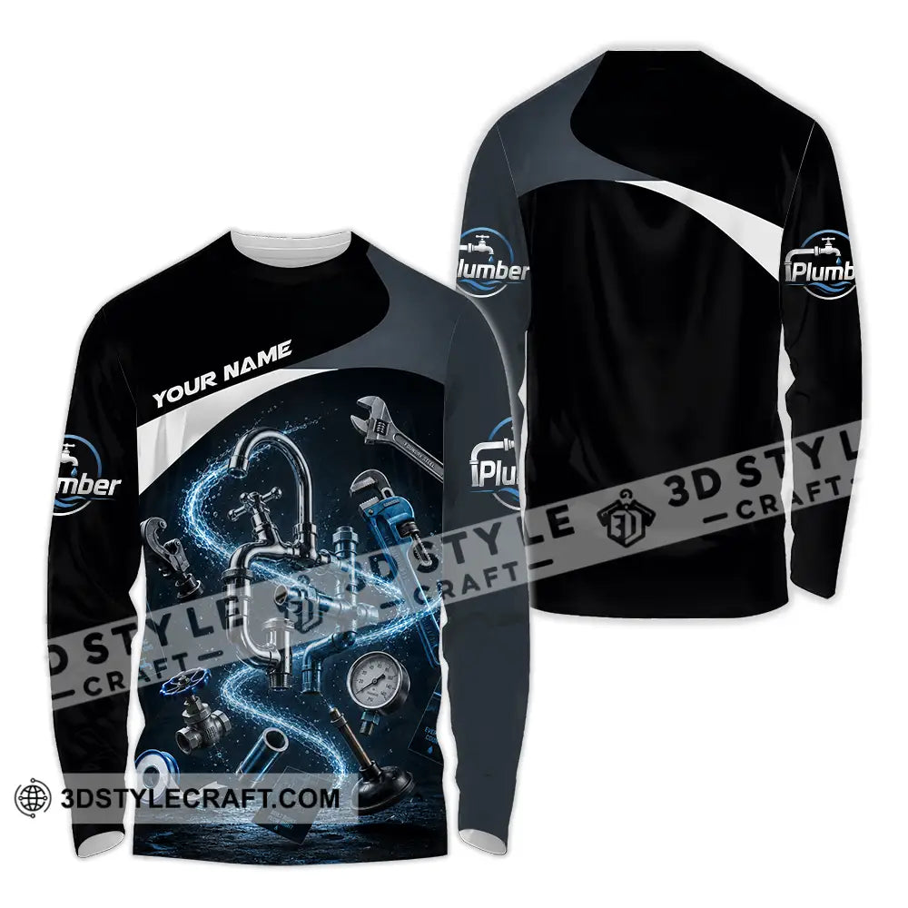 Unisex Shirt - Custom Plumber Shirt - Long Sleeve Shirt / S - T-shirt