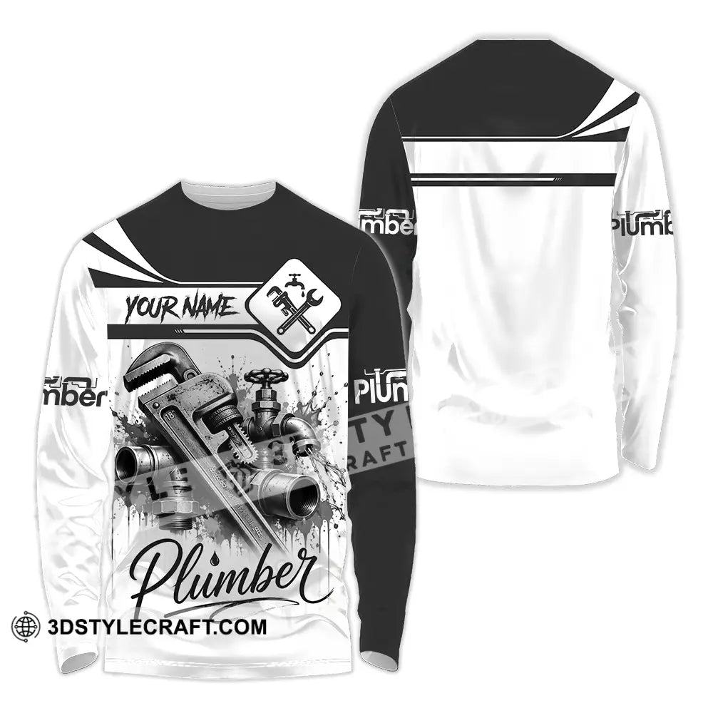 Unisex Shirt - Custom Plumber Shirt - Long Sleeve Shirt / S - T-shirt