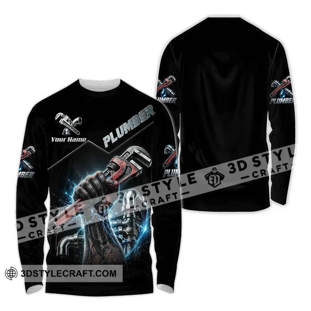Unisex Shirt - Custom Plumber Shirt - Long Sleeve Shirt / S - T-shirt