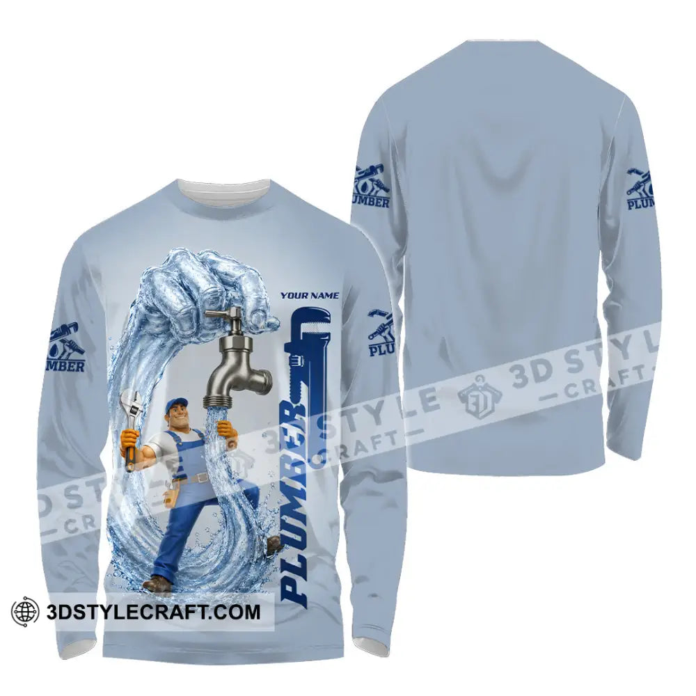 Unisex Shirt - Custom Plumber Shirt - Long Sleeve Shirt / S - T-shirt