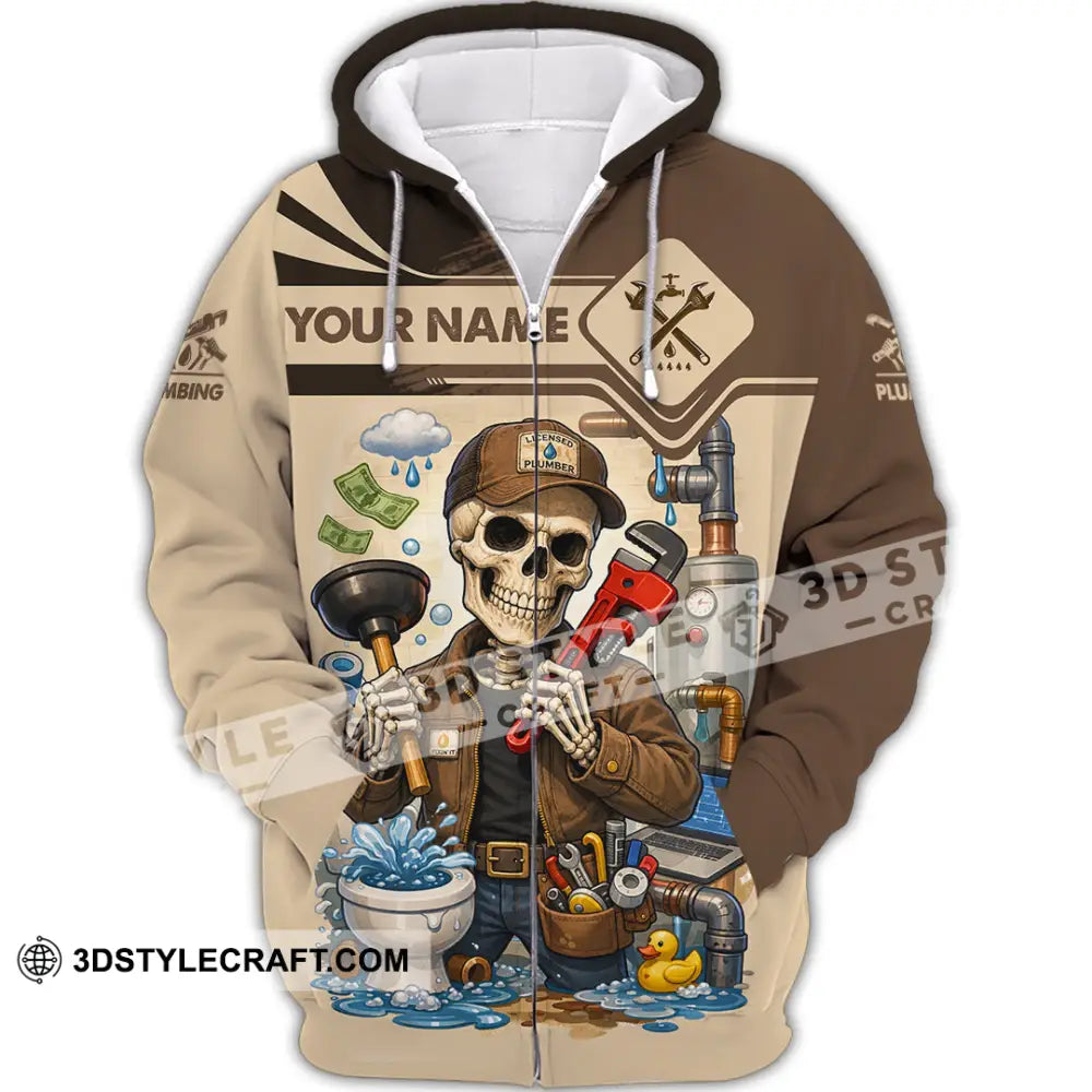 Unisex Shirt - Custom Plumbing Shirt - Zipper Hoodie / S - T-shirt