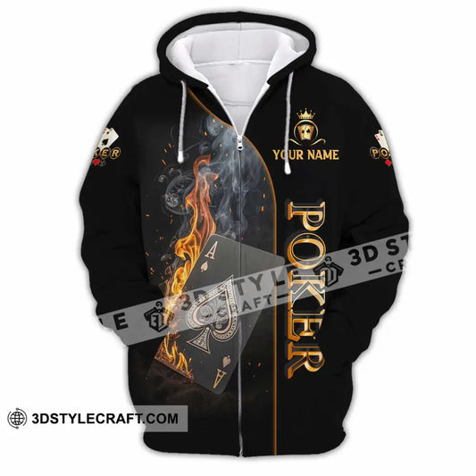 Unisex Shirt - Custom Poker 3D Shirt Zipper Hoodie / S T-shirt