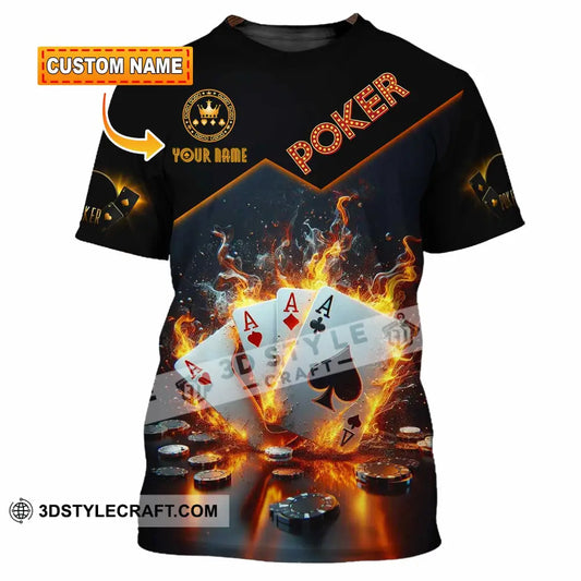 Unisex Shirt - Custom Poker Four Of Aces Card Lover Shirt T-shirt