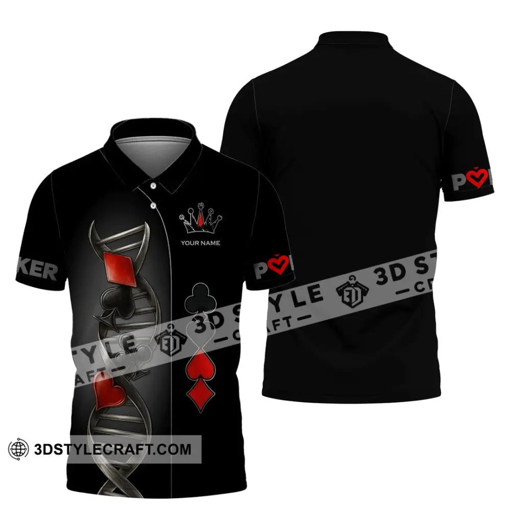 Unisex Shirt - Custom Poker Lover Classic Shirt In My DNA Polo Shirt / S T-shirt