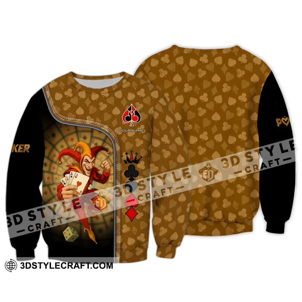 Unisex Shirt - Custom Poker Lover Shirt Poker Player Long Sleeve / S T-shirt