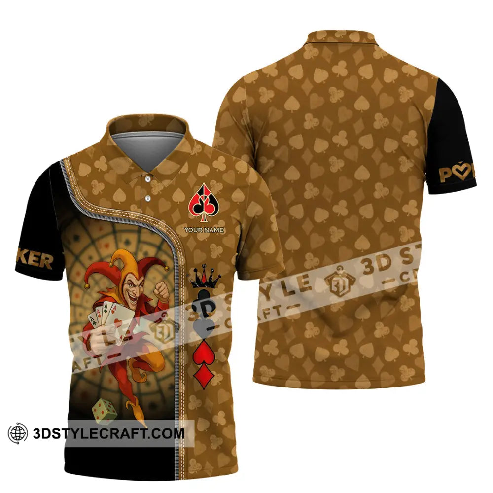 Unisex Shirt - Custom Poker Lover Shirt Poker Player Polo Shirt / S T-shirt