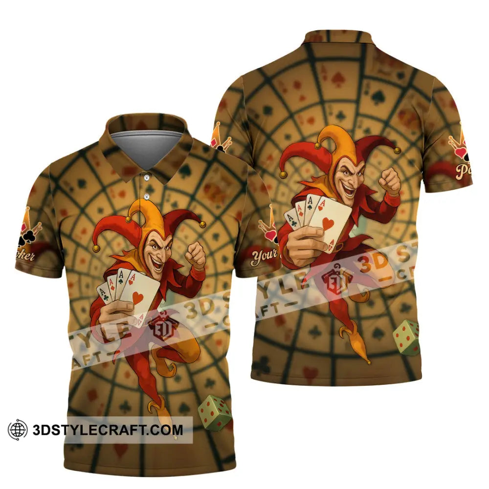 Unisex Shirt - Custom Poker Lover Shirt Poker Player Polo Shirt / S T-shirt