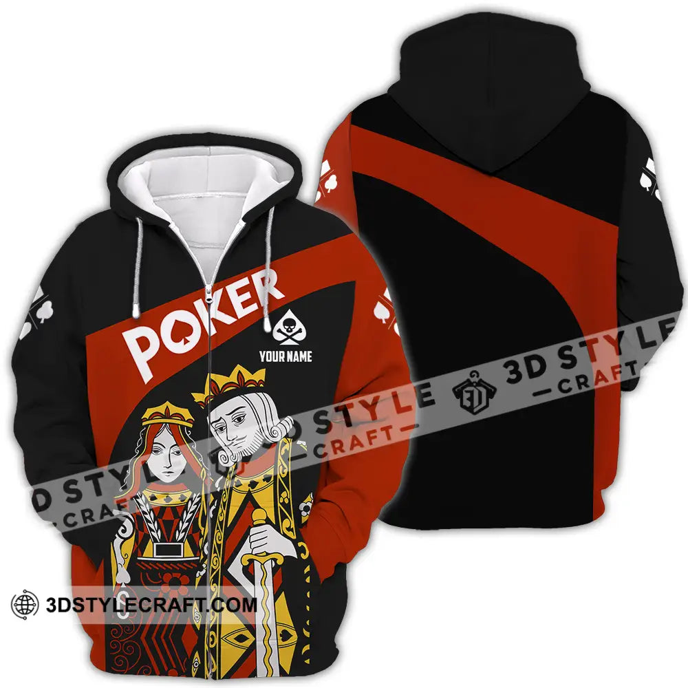 Unisex Shirt - Custom Poker Lover Shirt Zipper Hoodie / S T-shirt