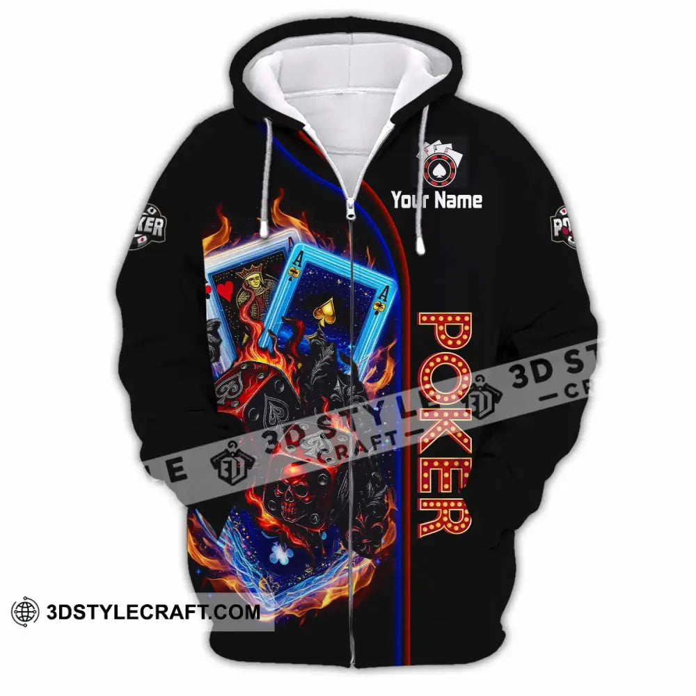 Unisex Shirt - Custom Poker Shirt - Zipper Hoodie / S - T-shirt