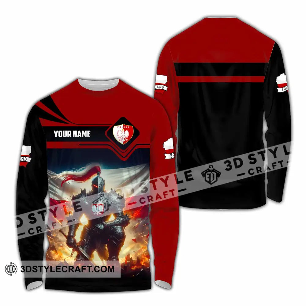 Unisex Shirt - Custom Polska Poland Shirt Long Sleeve Shirt / S T-shirt