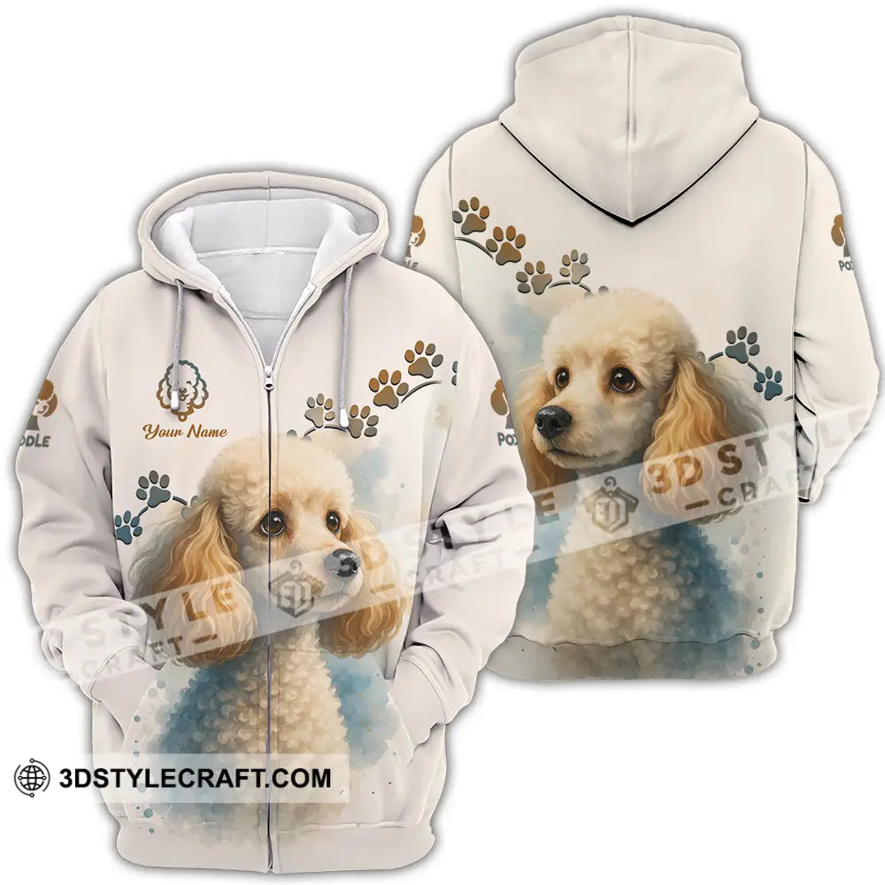 Unisex Shirt - Custom Poodle Shirt Zipper Hoodie / S T-shirt