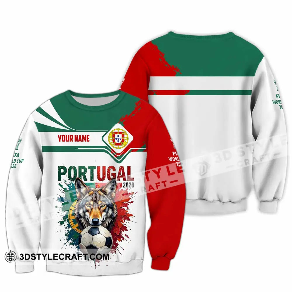Unisex Shirt - Custom Portugal World Cup 2026 3D Shirt Long Sleeve / S T-shirt
