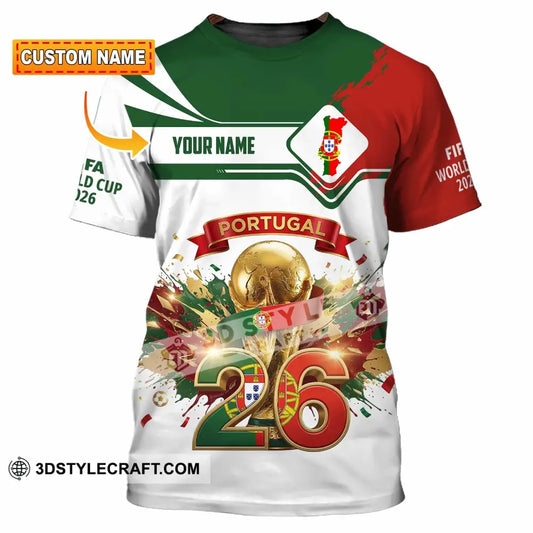 Unisex Shirt - Custom Portugal FIFA World Cup 2026 3D Shirt T-shirt