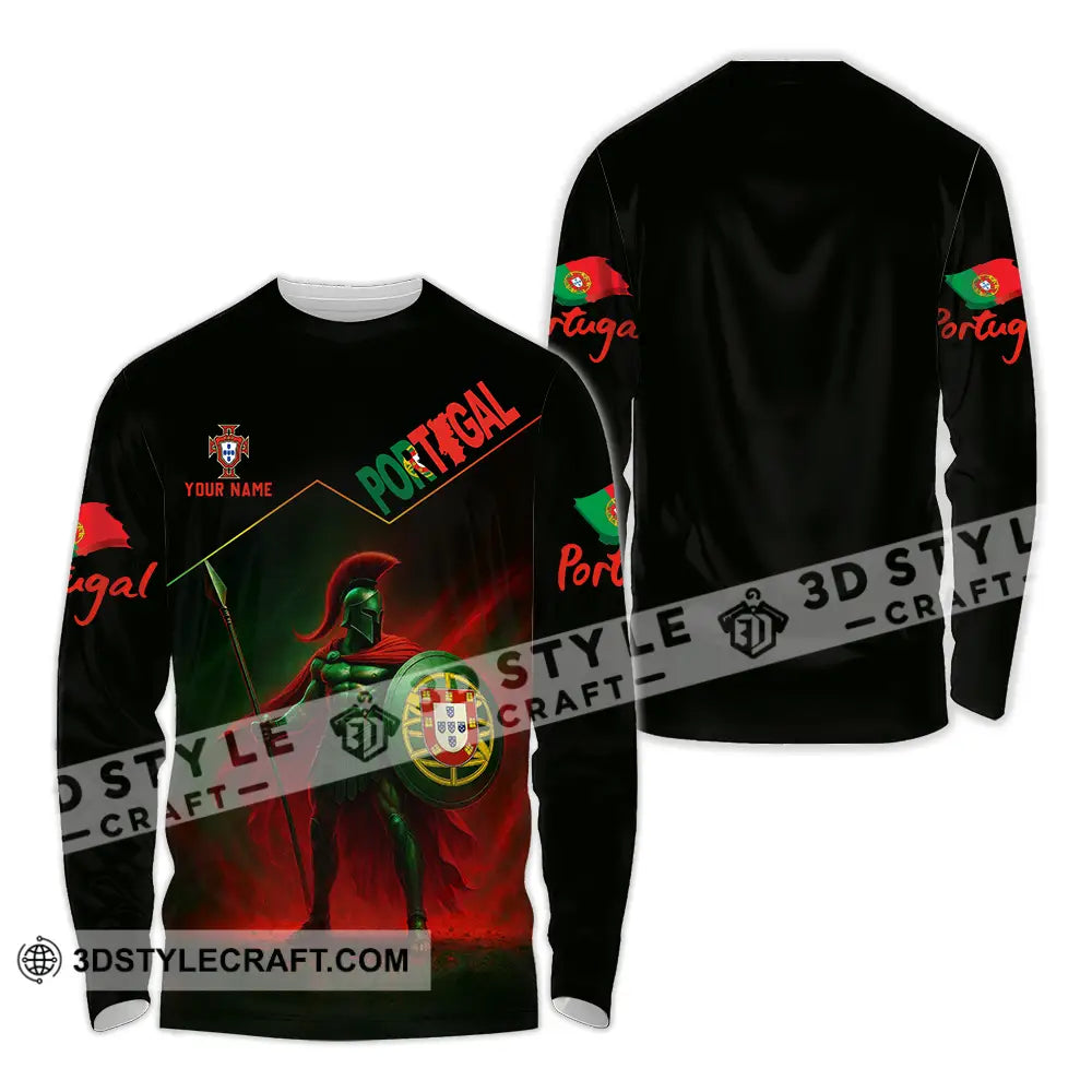 Unisex Shirt - Custom Portugal Warrior Shirt Long Sleeve Shirt / S T-shirt