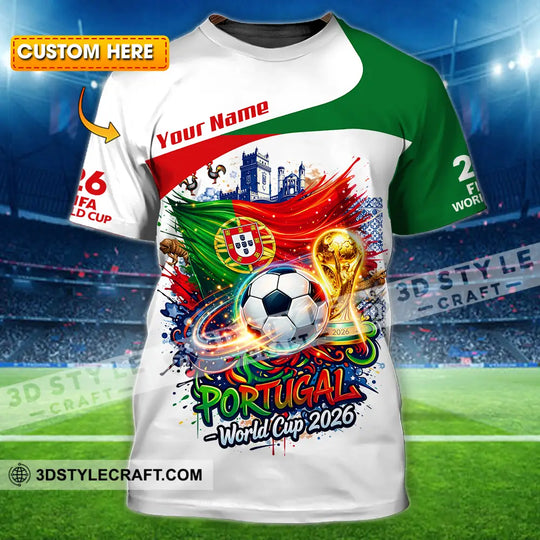 Unisex Shirt - Custom Portugal World Cup 2026 3D Shirt style option 1