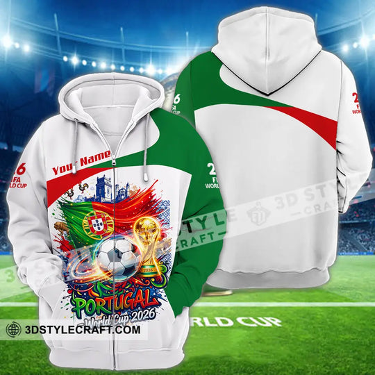 Unisex Shirt - Custom Portugal World Cup 2026 3D Shirt style option 4