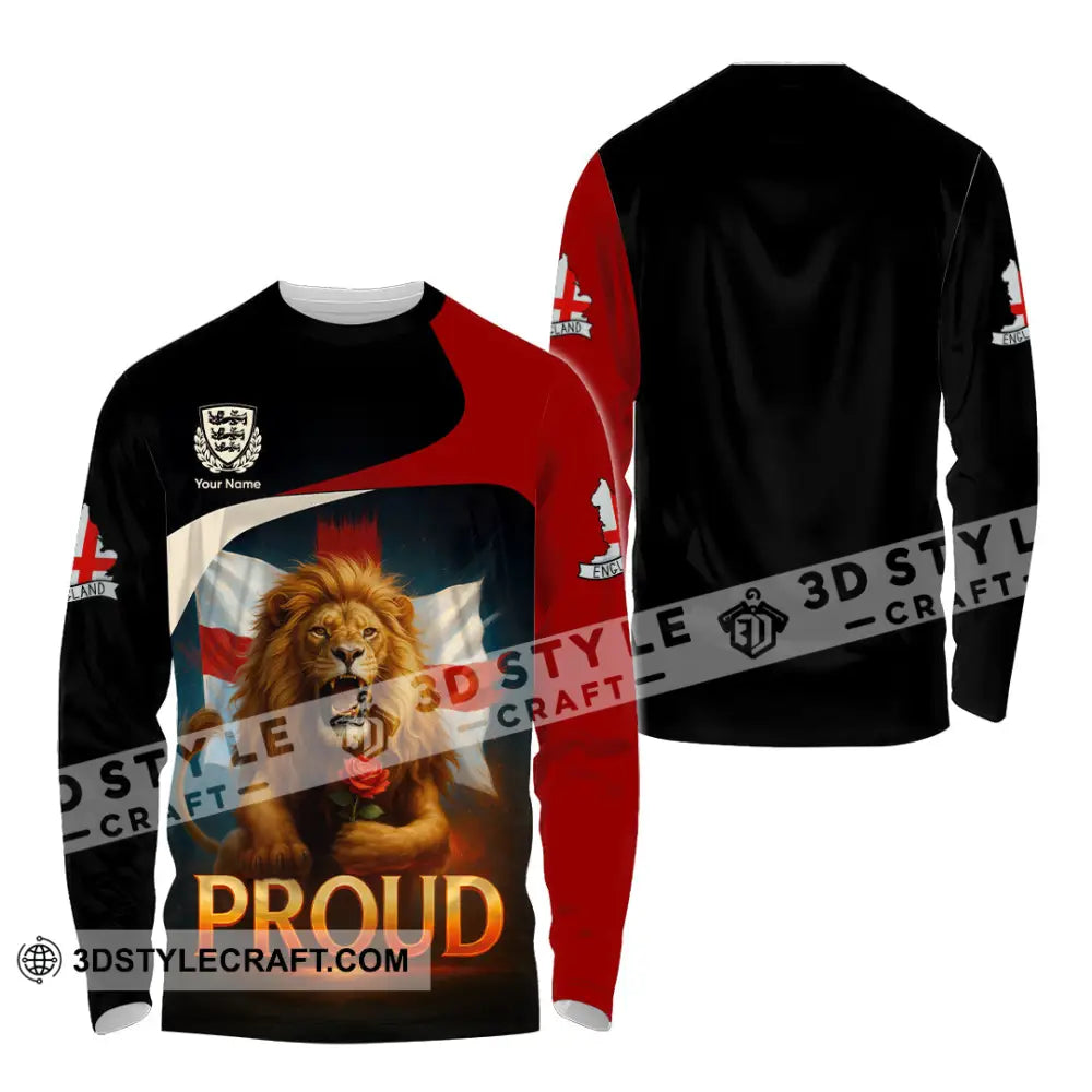 Unisex Shirt - Custom Proud England Shirt Long Sleeve Shirt / S T-shirt