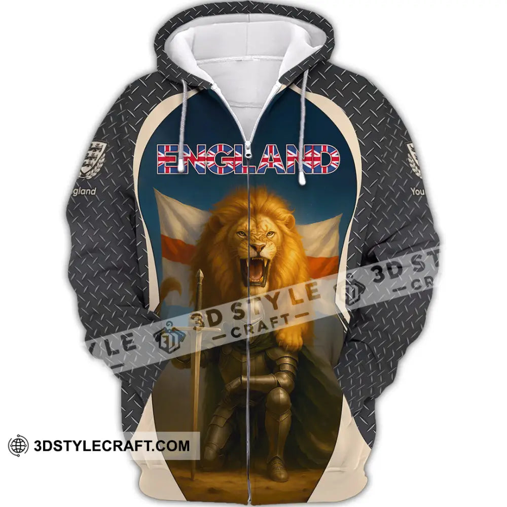 Unisex Shirt - Custom Proud England Shirt Zipper Hoodie / S T-shirt