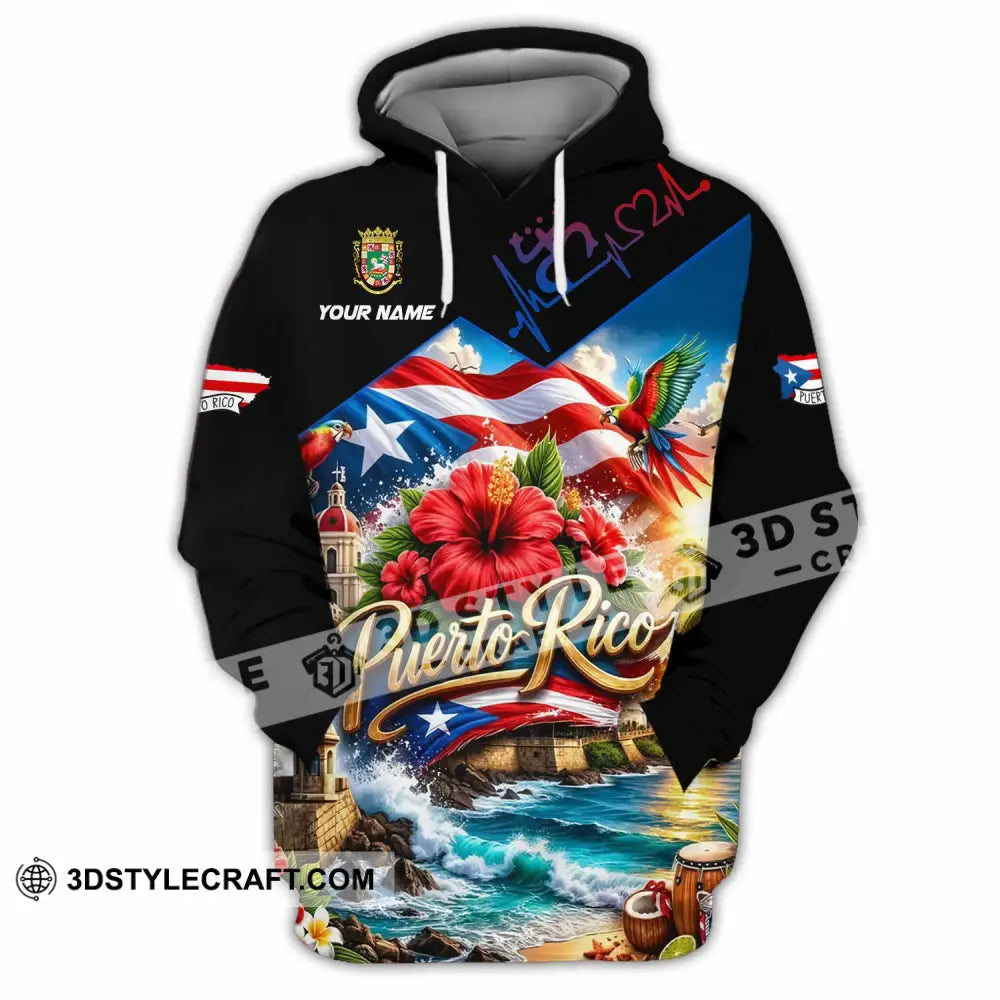 Unisex Shirt - Custom Puerto Rico Shirt - Hoodie / S - T-shirt