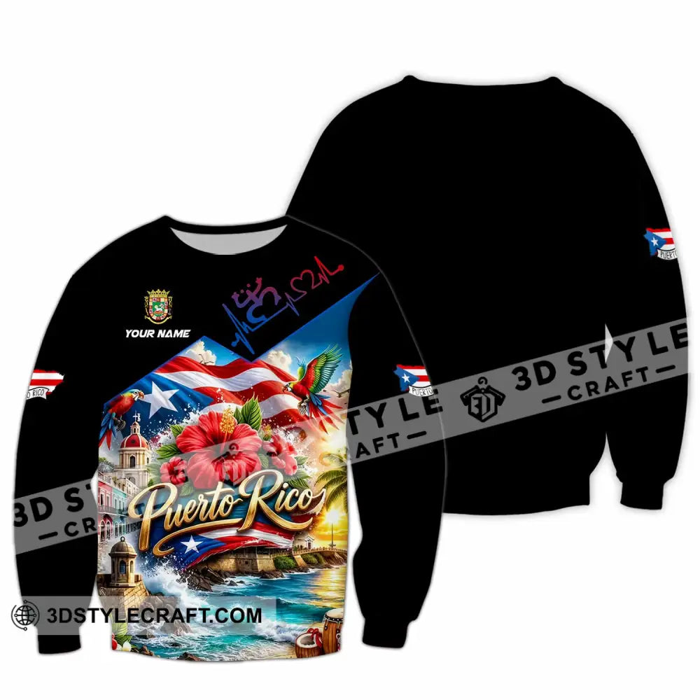 Unisex Shirt - Custom Puerto Rico Shirt - Long Sleeve / S - T-shirt