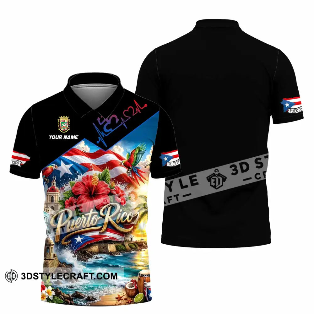 Unisex Shirt - Custom Puerto Rico Shirt - Polo Shirt / S - T-shirt