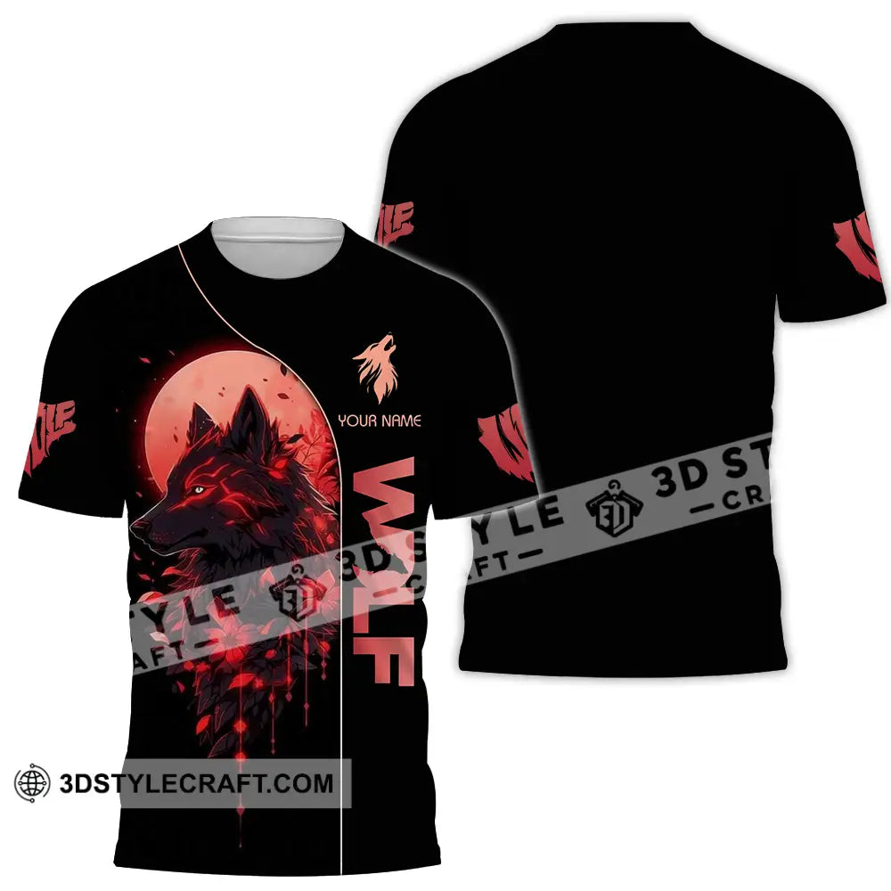 Unisex Shirt - Custom Red Wolf 3D Shirt T-Shirt / S T-shirt
