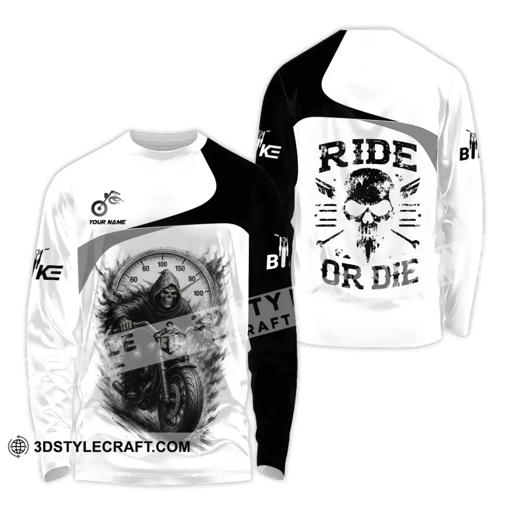 Unisex Shirt - Custom Ride Or Die Rider Shirt Long Sleeve Shirt / S T-shirt