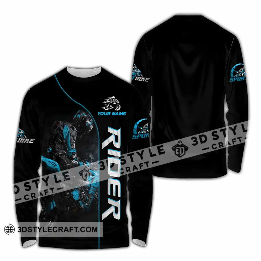 Unisex Shirt - Custom Rider 3D Shirt Long Sleeve Shirt / S T-shirt
