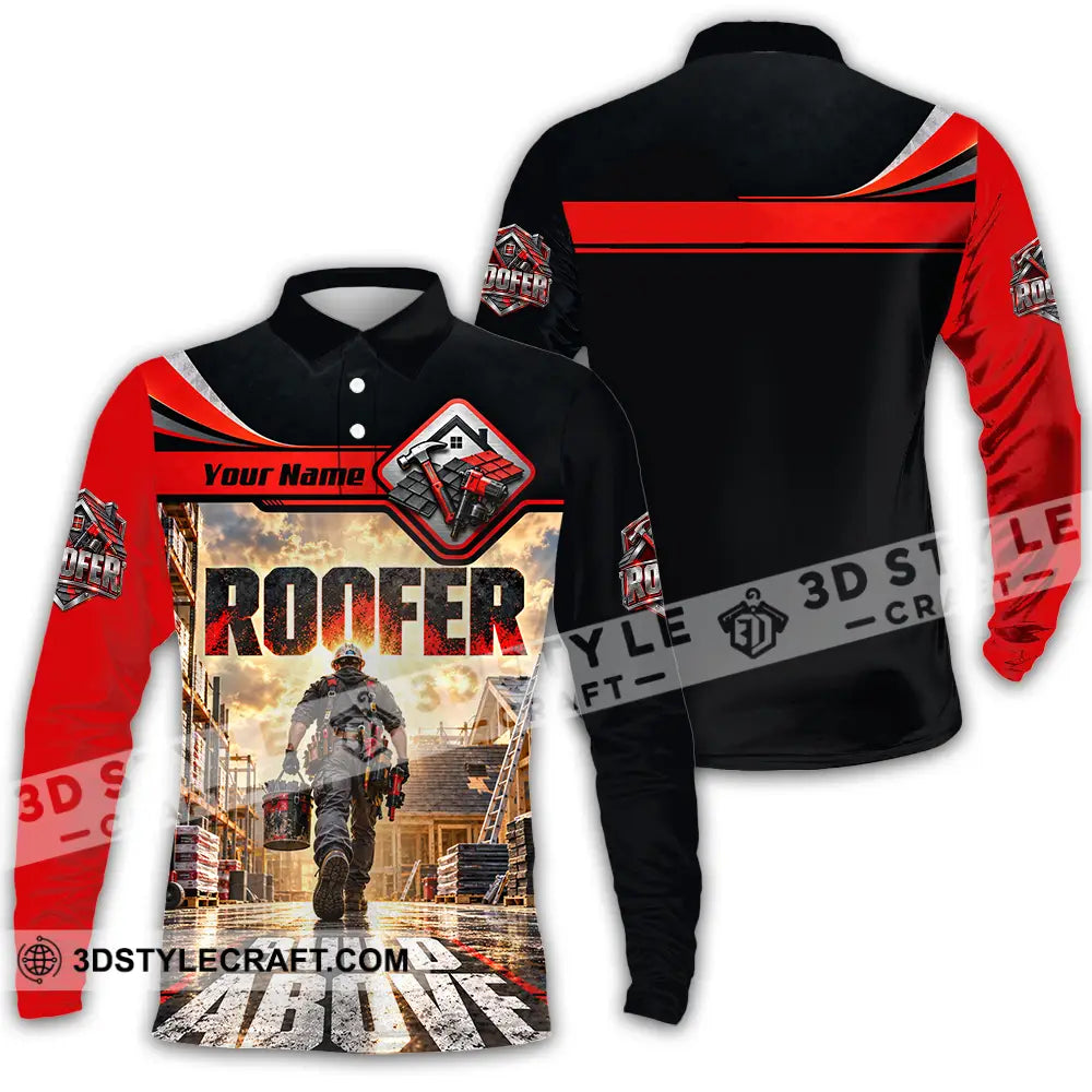 Unisex Shirt - Custom Roofer Shirt - Long Sleeve Polo / S - T-shirt