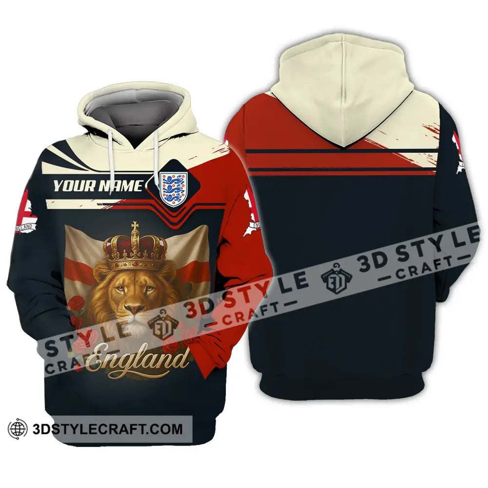 Unisex Shirt - Custom Rose And Lion England Shirt Hoodie / S T-shirt